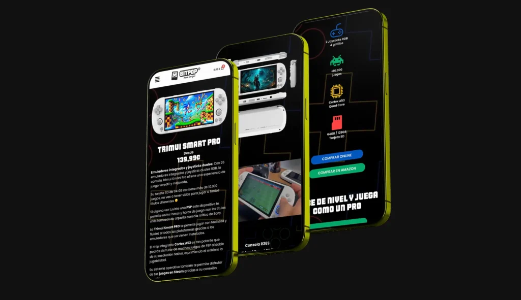 Bitpop Consolas branding diseño web