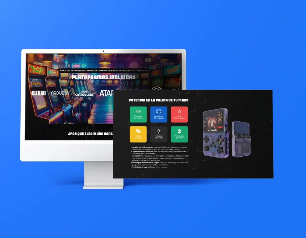 Bitpop Consolas branding diseño web